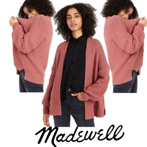 MADEWELL Bobble Cardigan Sweater in Vintage Quartz Size M